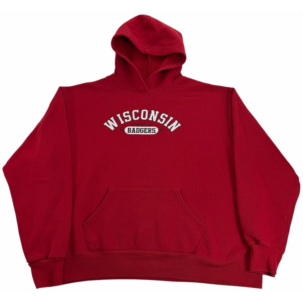 Vintage 90s y2k Women's XL Wisconsin Badgers Hoodie Russell Athletic Sweatshirt